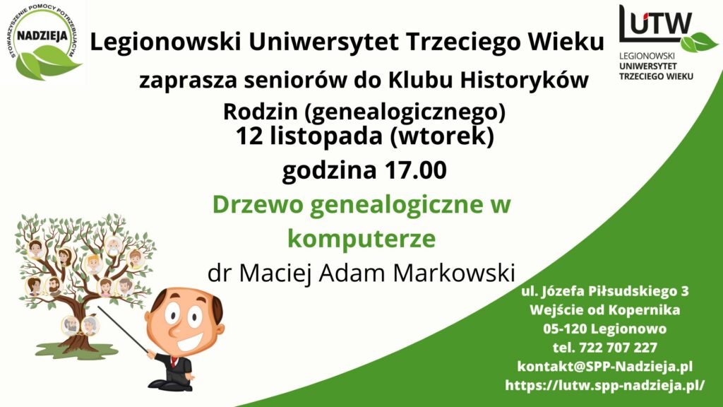 Wykład Drzewo genealogiczne w komputerze