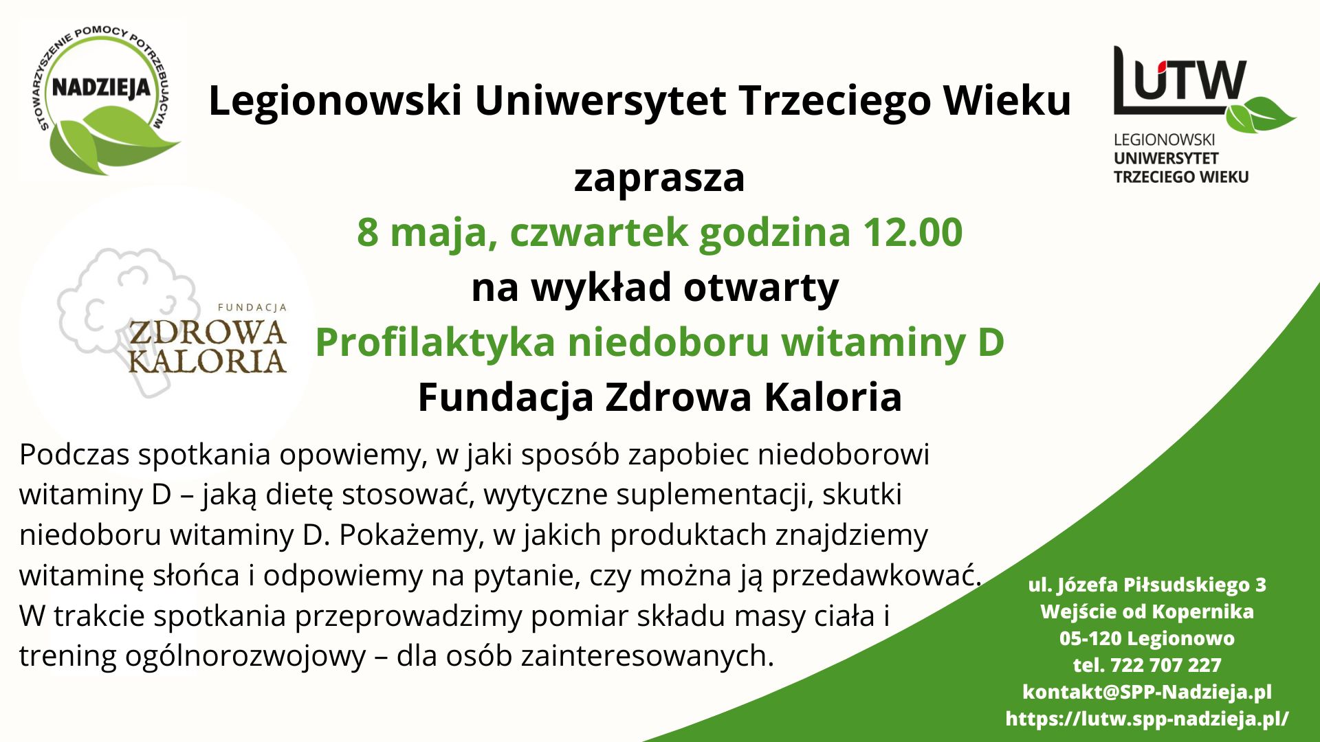 Profilaktyka niedoboru witaminy D, Fundacja Zdrowa Kaloria