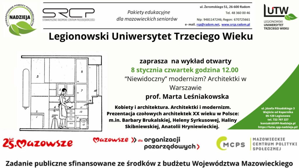 “Niewidoczny” modernizm? Architektki w Warszawie prof. Marta Leśniakowska