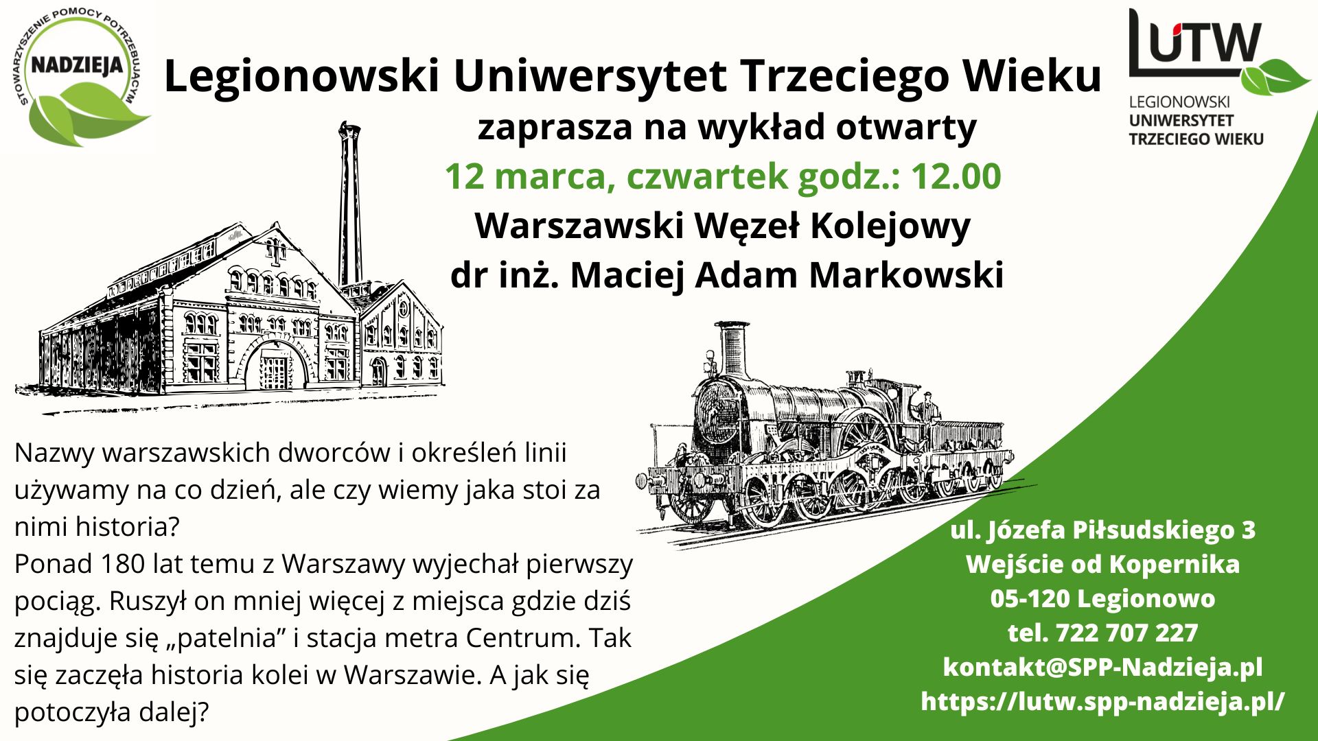 Warszawski węzeł kolejowy, dr inż. Maciej Adam Markowski